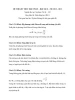 Đề thi Điện động lực HK2 12-13 ĐH Sư phạm