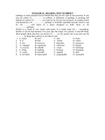 ENGLISH 10   READING TEST NUMBER 5