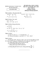 ĐỀ KIỂM TRA CHẤT LƯỢNG HỌC KỲ I NĂM HỌC 2013- 2014  Môn: TOÁN 8