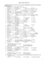 bộ đề ôn luyện thpt quốc gia tiếng anh, đề số 26