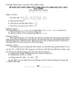 đề khảo sát chất lượng lớp 9 giữa học kỳ II năm học 2011-2012