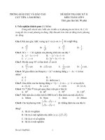 bộ đề kiểm tra toán hk2 lớp 9,đề số  14