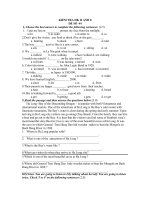 KIỂM TRA HK II ANH 8, đề tham khảo 44