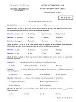 đề thi thử thpt quốc gia môn tiếng anh trường thpt chuyên nguyễn huệ mã đề  357