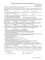 đề thi thử vật lý trường chuyên LQĐ Quảng Trị năm 2015