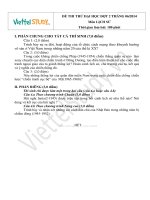 Đề thi thử Đại học môn Lịch Sử Đợt 2 Tháng 6 năm 2014, trường THPT Chuyên Lam Sơn, Thanh Hóa