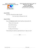 Đề thi, đáp án chính thức kì thi học sinh giỏi các trường chuyên khu vực duyên hải và đồng bằng bắc bộ năm 2015 môn Ngữ Văn khối 10 của trường chuyên