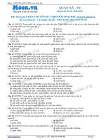 50 Câu hỏi trắc nghiệm Quần xã P2