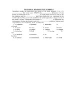 ENGLISH 10   READING TEST NUMBER 3