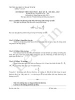 Đề thi kết thúc học phần Điện động lực học 2012 - 2013 (khoa Vật lý - HCMUP)