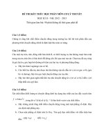 Để thi Cơ lý thuyết - Khoa Lý - ĐH Sư phạm TPHCM