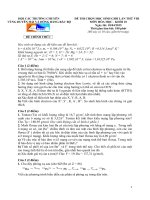 Đề thi, đáp án chính thức kì thi học sinh giỏi các trường chuyên khu vực duyên hải và đồng bằng bắc bộ năm 2015 môn hóa  khối 10 của trường chuyên