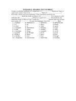 ENGLISH 10   READING TEST NUMBER 7