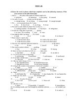 bộ đề ôn tập tiếng anh 8, đề số 26