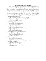 ENGLISH  READING TEST NUMBER 3