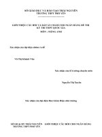 TRƯỜNG THPT phổ yên CÂU HỎI và đáp án CHO NGÂN HÀNG ĐỀ THI KỲ THI THPT QUỐC GIA NĂM HỌC 2014-2015 môn tiếng anh