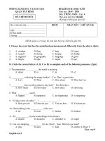 Đề thi học kì II môn tiếng anh 6 của Quận Tân Bình năm học 2014 - 2015.docx