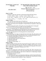 ĐỀ THI CHỌN HỌC SINH GIỎI MÔN HÓA LỚP 12 CẤP TỈNH 2013-2014