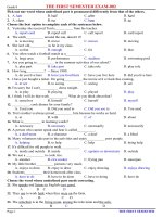 đề ôn tiếng anh lớp 8,đề thi số 4