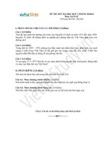 Đề thi thử Đại học môn Lịch Sử Đợt 2 Tháng 4, năm 2014, trường ĐH Sư phạm Hà Nội