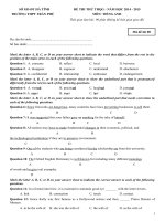 20 đề luyện thi Anh THPT Hà Tĩnh Đề 08 - Copy