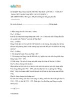 Đề thi thử Đại học môn Lịch sử năm 2014 trường Hai Bà Trưng - Huế