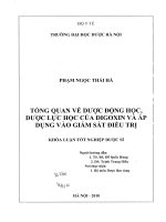 Tổng quan về dược động học, dược lực học của digoxin và áp dụng vào giám sát điều trị
