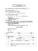đề kiểm tra học kì 1 môn toán ,đề  1
