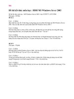 Đề thi kết thúc môn học Hệ Điều Hành Mạng Microsoft Windows Serve C07 học viện công nghệ bưu chính viễn thông