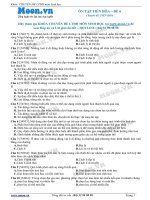 Đề 6 Câu hỏi trắc nghiệm Tiến Hóa