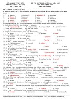 Đề thi thử thpt quốc gia môn Tiếng Anh (10)