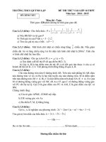 ĐỀ VÀ ĐÁP ÁN THI THỬ TOÁN LỚP 9 TRƯỜNG THCS QUỲNH LẬP