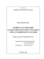 Nghiên cứu tổng hợp altretamin bằng phản ứng đóng vòng n,n dimethycynamid