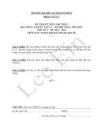 Đề thi kết thúc học phần Lịch sử Vật lý 2013-2014 (HCMUP)