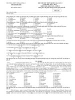 Đề thi tiếng anh THPTQG nông cống 1