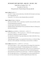 Đề thi Thiên văn HK1 12-13 ĐH Sư phạm