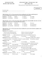 20 đề luyện thi Anh THPT Hà Tĩnh Đề 10 - Copy