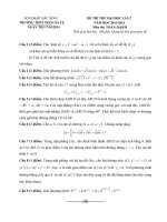 Đề thi thử ĐH 2014 môn Toán tỉnh Bắc Ninh lần 2 THPT Ngô Gia Tự khối B