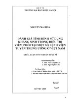 Đánh giá tình hình sử dụng kháng sinh trong điều trị viêm phổi tại một số bệnh viện tuyến TW ở việt nam