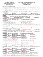 Đề thi thử thpt quốc gia môn Tiếng Anh (28)