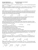 TRƯỜNG THPT HÙNG VƯƠNG Đề thi thử QG Vật lí 12 có lời giải