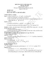 đề kiểm tra chất lượng học kì 1 môn toán lớp 12,đề tham khảo số 10