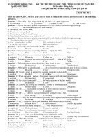 Đề Thi Thử TNPT Anh Văn Toàn TP Hồ Chí Minh