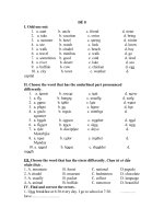 đề thi hk 2 tiếng anh lớp 6,đề tham khảo số 8