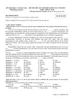 đề thi thử tốt nghiệp thpt môn tiếng anh tỉnh hậu giang mã đề 402