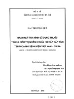 Đánh giá tình hình sử dụng thuốc trong điều trị nhiễm khuẩn hô hấp cấp tính tại khoa nhi bệnh viện việt nam   cu ba
