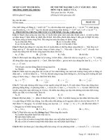 Đề thi thử lần 3 - 2014 - Môn Vật lý - Trường THPT Hà Trung - Thanh Hóa