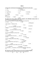 Đề thi tiếng anh lớp 6 (10)