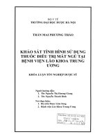 Khảo sát tình hình sử dụng thuốc điều trị mất ngủ tại bệnh viện lão khoa TW