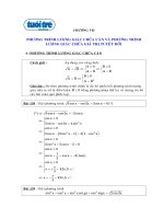 Luyện thi đại học Chương 7 lượng giác II